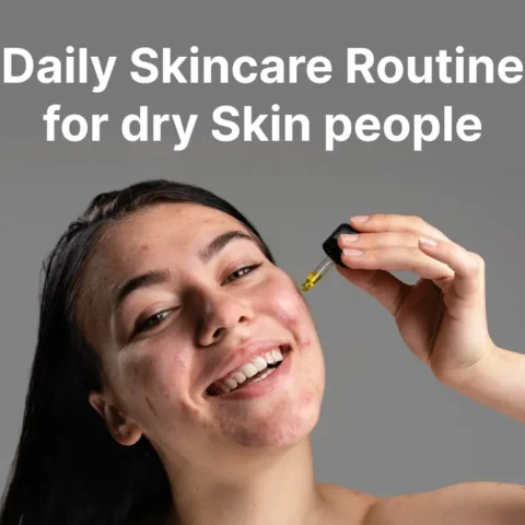 Dry skin girl follow skincare Routine