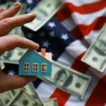 Homeowners Insurance cost in usa with dollar and flag