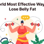 Lady doing exercise to lose belly fat.