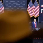 President Donald Trump speaks during a campaign event