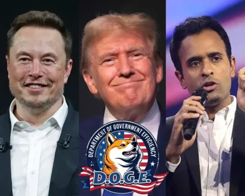 Elon Musk, Vivek Ramaswamy and trump use DOGE