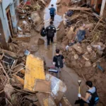 Spain Flood disaster people struggling