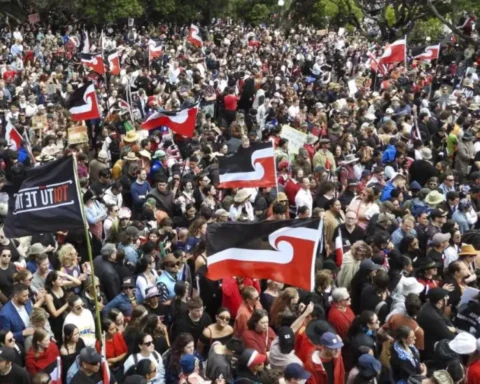 Tens of thousands people protest Māori rights bill to change Indigenous rights.