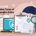 paper of policy showing hidden terms of insurance policy