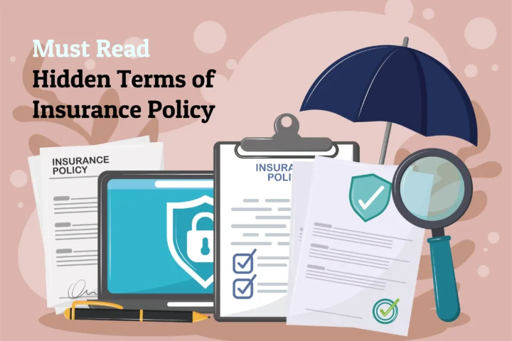 paper of policy showing hidden terms of insurance policy